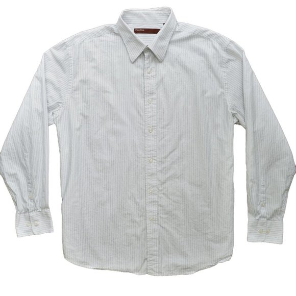 Perry Ellis Men's Long Sleeve Non-Iron Twill Shirt – Medium Spread Collar, Regular Fit - View #10
